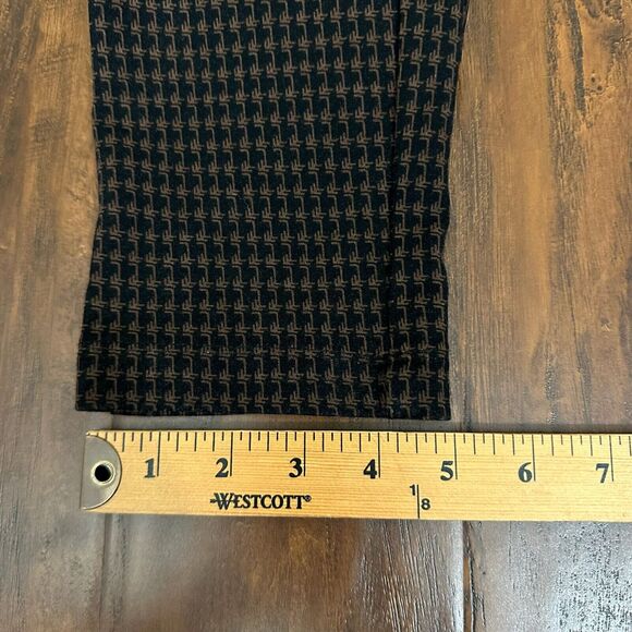 J. McLaughlin "Houndstooth" Ankle Dress Pants Skinny Stretch in Black Brown - Picture 14 of 14
